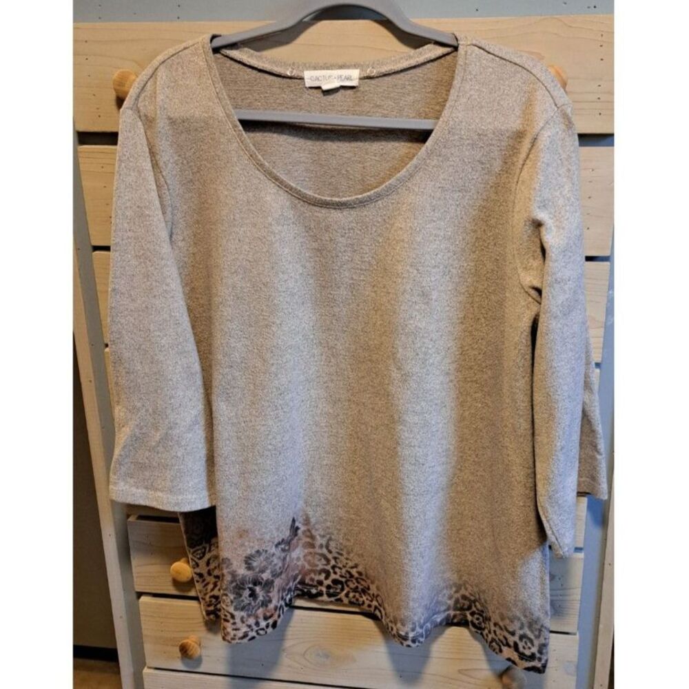 Cactus & Pearl Lightweight Sweater – Size XXL Comfy, Animal Print